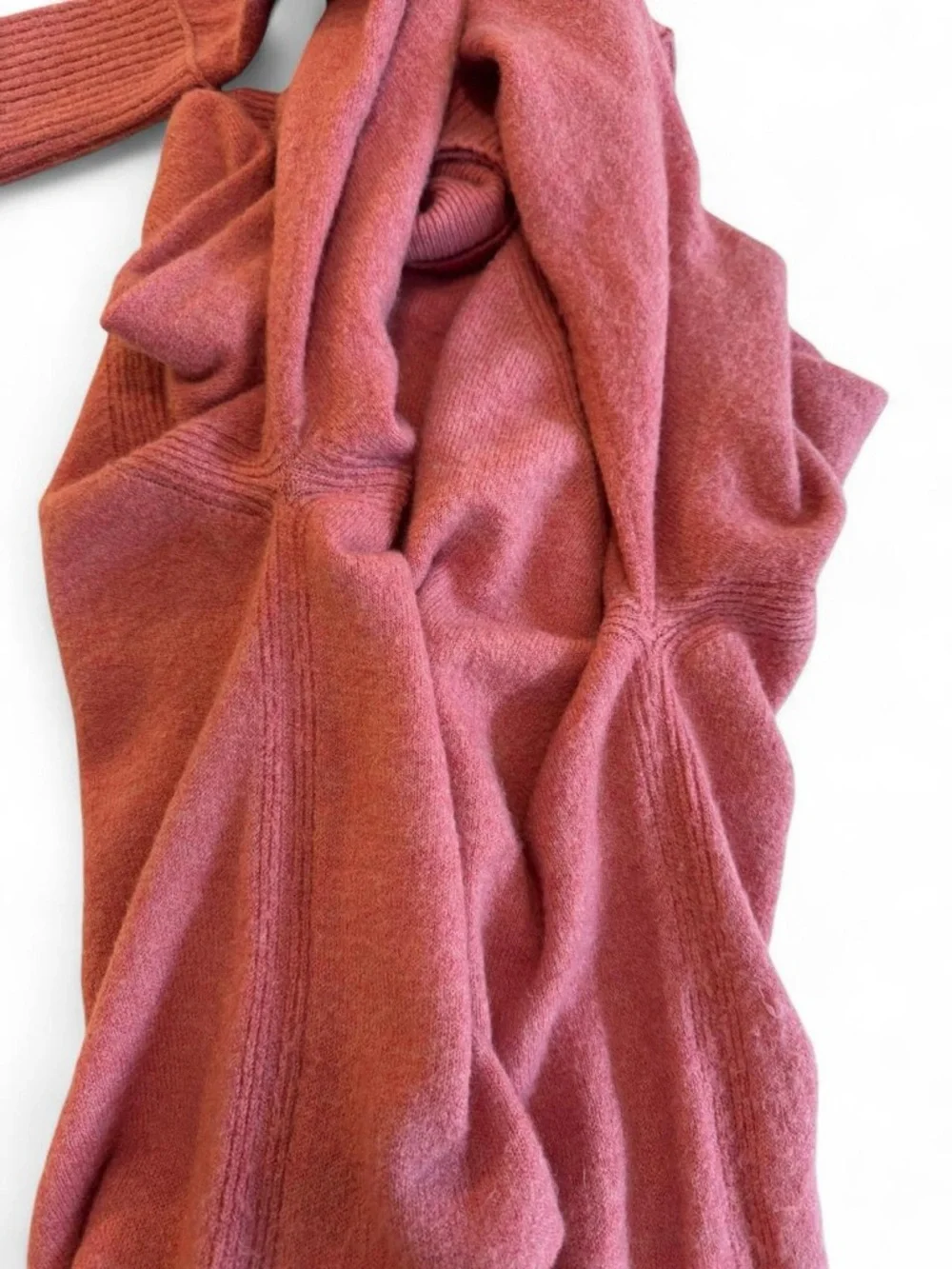J.Crew Supersoft Turtleneck Sweater Pink Side Slits Large